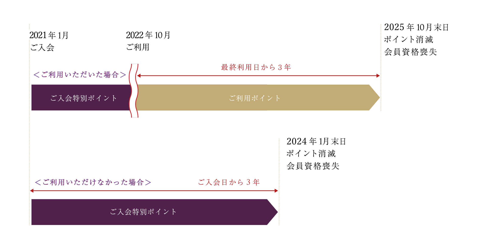 ポイント失効期限・会員資格失効