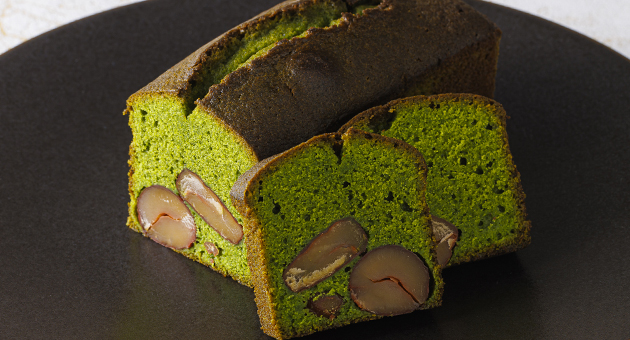 福岡八女星野抹茶と栗の渋皮煮のパウンドケーキ